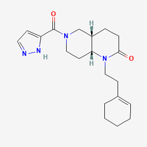 (4aS*,8aR*)-1-(2-cyclohex-1-en-1-ylethyl)-6-(1H-pyrazol-3-ylcarbonyl)octahydro-1,6-naphthyridin-2(1H)-one