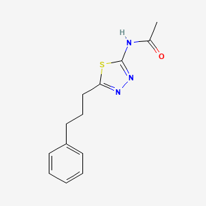 N-[5-(3-phenylpropyl)-1,3,4-thiadiazol-2-yl]acetamide