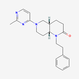 (4aS*,8aR*)-6-(2-methylpyrimidin-4-yl)-1-(2-phenylethyl)octahydro-1,6-naphthyridin-2(1H)-one