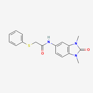 molecular formula C17H17N3O2S B5283298 N-(1,3-dimethyl-2-oxo-2,3-dihydro-1H-benzimidazol-5-yl)-2-(phenylthio)acetamide 