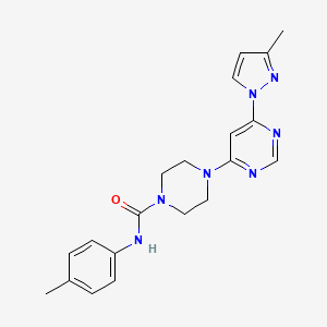 N-(4-methylphenyl)-4-[6-(3-methyl-1H-pyrazol-1-yl)-4-pyrimidinyl]-1-piperazinecarboxamide