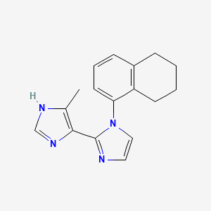 molecular formula C17H18N4 B5283344 5'-methyl-1-(5,6,7,8-tetrahydronaphthalen-1-yl)-1H,3'H-2,4'-biimidazole 