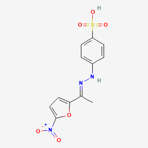 molecular formula C12H11N3O6S B5283351 4-{2-[1-(5-nitro-2-furyl)ethylidene]hydrazino}benzenesulfonic acid 