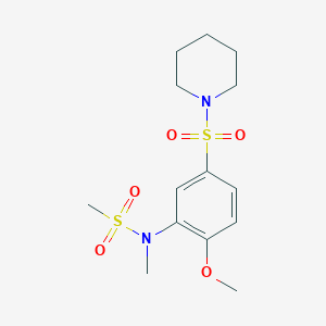 N-(2-methoxy-5-piperidin-1-ylsulfonylphenyl)-N-methylmethanesulfonamide