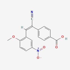 4-[(E)-1-cyano-2-(2-methoxy-5-nitrophenyl)ethenyl]benzoic acid