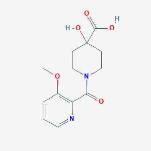 4-hydroxy-1-[(3-methoxypyridin-2-yl)carbonyl]piperidine-4-carboxylic acid