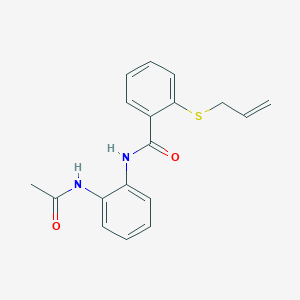 molecular formula C18H18N2O2S B5283388 N-[2-(acetylamino)phenyl]-2-(prop-2-en-1-ylsulfanyl)benzamide 