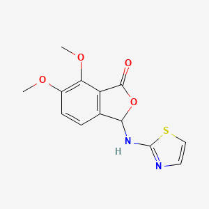 molecular formula C13H12N2O4S B5283407 6,7-DIMETHOXY-3-[(1,3-THIAZOL-2-YL)AMINO]-1,3-DIHYDRO-2-BENZOFURAN-1-ONE 