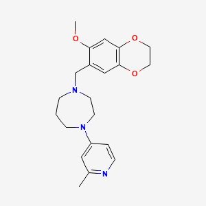 molecular formula C21H27N3O3 B5283441 1-[(7-methoxy-2,3-dihydro-1,4-benzodioxin-6-yl)methyl]-4-(2-methyl-4-pyridinyl)-1,4-diazepane 