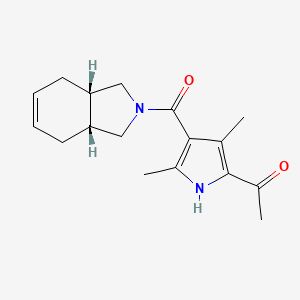 molecular formula C17H22N2O2 B5283451 1-{4-[(3aR*,7aS*)-1,3,3a,4,7,7a-hexahydro-2H-isoindol-2-ylcarbonyl]-3,5-dimethyl-1H-pyrrol-2-yl}ethanone 