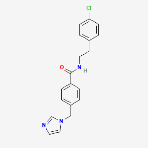 molecular formula C19H18ClN3O B5283452 N-[2-(4-chlorophenyl)ethyl]-4-(imidazol-1-ylmethyl)benzamide 