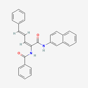 N-[(2E,4E)-1-(naphthalen-2-ylamino)-1-oxo-5-phenylpenta-2,4-dien-2-yl]benzamide