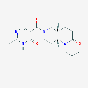 molecular formula C18H26N4O3 B5283483 (4aS*,8aR*)-1-isobutyl-6-[(2-methyl-6-oxo-1,6-dihydro-5-pyrimidinyl)carbonyl]octahydro-1,6-naphthyridin-2(1H)-one 