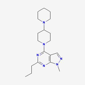 molecular formula C19H30N6 B5283488 1'-(1-methyl-6-propyl-1H-pyrazolo[3,4-d]pyrimidin-4-yl)-1,4'-bipiperidine 