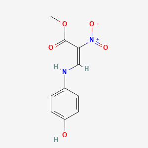 molecular formula C10H10N2O5 B5283526 methyl (E)-3-(4-hydroxyanilino)-2-nitroprop-2-enoate 