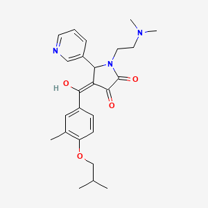 molecular formula C25H31N3O4 B5283610 1-[2-(dimethylamino)ethyl]-3-hydroxy-4-[3-methyl-4-(2-methylpropoxy)benzoyl]-5-(pyridin-3-yl)-2,5-dihydro-1H-pyrrol-2-one 