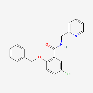 molecular formula C20H17ClN2O2 B5283612 2-(benzyloxy)-5-chloro-N-(pyridin-2-ylmethyl)benzamide 