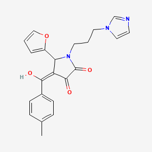 5-(FURAN-2-YL)-3-HYDROXY-1-[3-(1H-IMIDAZOL-1-YL)PROPYL]-4-(4-METHYLBENZOYL)-2,5-DIHYDRO-1H-PYRROL-2-ONE