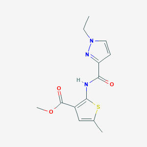 methyl 2-{[(1-ethyl-1H-pyrazol-3-yl)carbonyl]amino}-5-methyl-3-thiophenecarboxylate