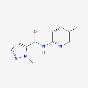 molecular formula C11H12N4O B5283686 1-methyl-N-(5-methyl-2-pyridinyl)-1H-pyrazole-5-carboxamide 