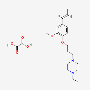 molecular formula C21H32N2O6 B5283714 1-ethyl-4-[3-[2-methoxy-4-[(E)-prop-1-enyl]phenoxy]propyl]piperazine;oxalic acid 