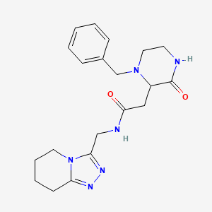 2-(1-benzyl-3-oxo-2-piperazinyl)-N-(5,6,7,8-tetrahydro[1,2,4]triazolo[4,3-a]pyridin-3-ylmethyl)acetamide