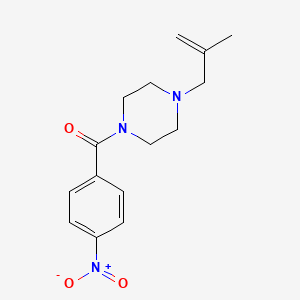 molecular formula C15H19N3O3 B5283775 [4-(2-Methylprop-2-enyl)piperazin-1-yl]-(4-nitrophenyl)methanone 