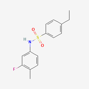 4-ethyl-N-(3-fluoro-4-methylphenyl)benzenesulfonamide