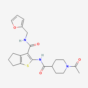 1-ACETYL-N-(3-{[(FURAN-2-YL)METHYL]CARBAMOYL}-4H5H6H-CYCLOPENTA[B]THIOPHEN-2-YL)PIPERIDINE-4-CARBOXAMIDE