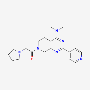 N,N-dimethyl-2-pyridin-4-yl-7-(pyrrolidin-1-ylacetyl)-5,6,7,8-tetrahydropyrido[3,4-d]pyrimidin-4-amine