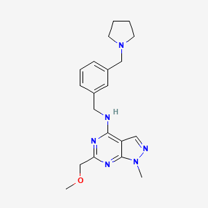 6-(methoxymethyl)-1-methyl-N-[3-(1-pyrrolidinylmethyl)benzyl]-1H-pyrazolo[3,4-d]pyrimidin-4-amine