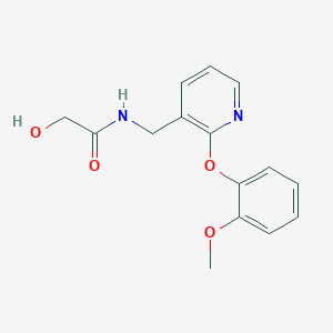 molecular formula C15H16N2O4 B5283809 2-hydroxy-N-{[2-(2-methoxyphenoxy)pyridin-3-yl]methyl}acetamide 