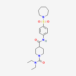 N~4~-[4-(azepan-1-ylsulfonyl)phenyl]-N~1~,N~1~-diethylpiperidine-1,4-dicarboxamide