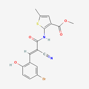 methyl 2-{[3-(5-bromo-2-hydroxyphenyl)-2-cyanoacryloyl]amino}-5-methyl-3-thiophenecarboxylate