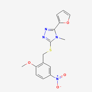 3-(2-furyl)-5-[(2-methoxy-5-nitrobenzyl)thio]-4-methyl-4H-1,2,4-triazole