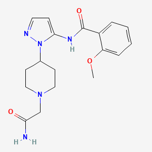 N-{1-[1-(2-amino-2-oxoethyl)piperidin-4-yl]-1H-pyrazol-5-yl}-2-methoxybenzamide