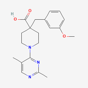 molecular formula C20H25N3O3 B5283842 1-(2,5-Dimethylpyrimidin-4-yl)-4-[(3-methoxyphenyl)methyl]piperidine-4-carboxylic acid 