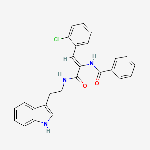 N-[(Z)-1-(2-chlorophenyl)-3-[2-(1H-indol-3-yl)ethylamino]-3-oxoprop-1-en-2-yl]benzamide