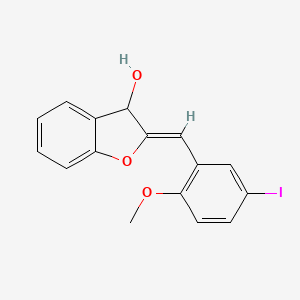 2-(5-iodo-2-methoxybenzylidene)-2,3-dihydro-1-benzofuran-3-ol