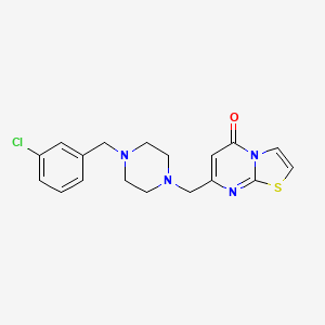 molecular formula C18H19ClN4OS B5283882 7-{[4-(3-CHLOROBENZYL)PIPERAZINO]METHYL}-5H-[1,3]THIAZOLO[3,2-A]PYRIMIDIN-5-ONE 