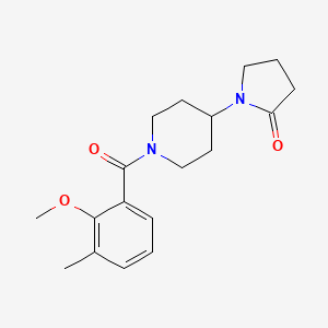 molecular formula C18H24N2O3 B5283893 1-[1-(2-methoxy-3-methylbenzoyl)piperidin-4-yl]pyrrolidin-2-one 