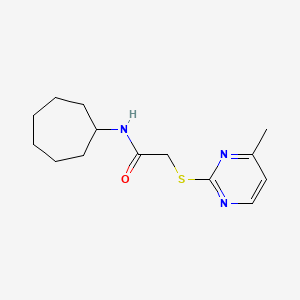 N-cycloheptyl-2-[(4-methylpyrimidin-2-yl)sulfanyl]acetamide