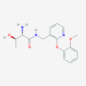 molecular formula C17H21N3O4 B5283934 N~1~-{[2-(2-methoxyphenoxy)pyridin-3-yl]methyl}-L-threoninamide 