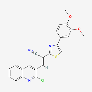 3-(2-chloro-3-quinolinyl)-2-[4-(3,4-dimethoxyphenyl)-1,3-thiazol-2-yl]acrylonitrile