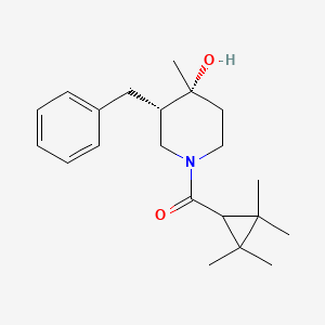 (3S*,4R*)-3-benzyl-4-methyl-1-[(2,2,3,3-tetramethylcyclopropyl)carbonyl]piperidin-4-ol