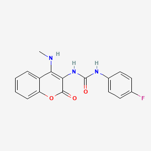 N-(4-fluorophenyl)-N'-[4-(methylamino)-2-oxo-2H-chromen-3-yl]urea