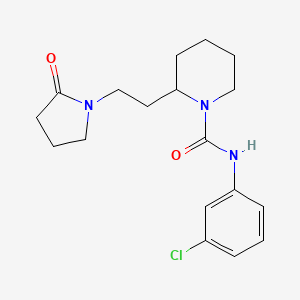 molecular formula C18H24ClN3O2 B5284062 N-(3-chlorophenyl)-2-[2-(2-oxo-1-pyrrolidinyl)ethyl]-1-piperidinecarboxamide 