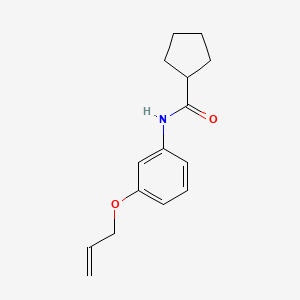 molecular formula C15H19NO2 B5284080 N-[3-(allyloxy)phenyl]cyclopentanecarboxamide 