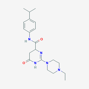 2-(4-ethylpiperazin-1-yl)-6-oxo-N-[4-(propan-2-yl)phenyl]-3,4,5,6-tetrahydropyrimidine-4-carboxamide