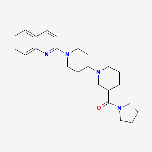 molecular formula C24H32N4O B5284090 3-(pyrrolidin-1-ylcarbonyl)-1'-quinolin-2-yl-1,4'-bipiperidine 